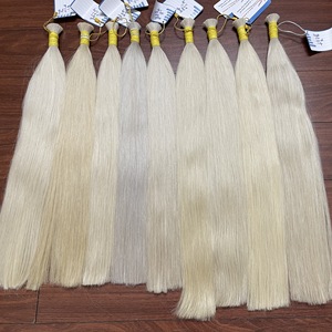Vente en gros chaude tendance blonde couleur droite vietnamienne brute cuticule alignée cheveux en vrac 100% Vietnam extensions de cheveux humains - Product Image 5