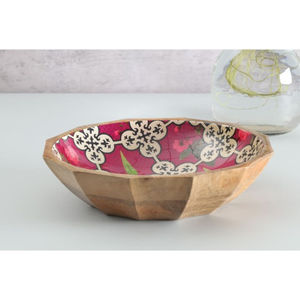 Juego de Cuencos para Servir de Madera de Mango Moderna con Bandeja de Madera Natural, Cuencos para Salsas con Recubrimiento de Esmalte para Aperitivos, Uso Ecológico en la Cocina - Product Image 2