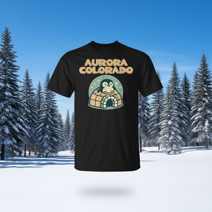 T-shirt promozionale Aurora Colorado con simpatico pinguino per bambini - Product Image 3