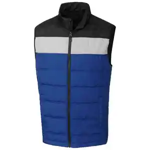 For Mens Plain Dyed Outwear Three Tone Sleeveless Vest Mens Bubble Jacket Winter Outwear Utility Jackets Puffer Vest Warm Vests