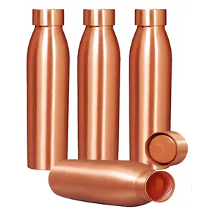 Luxury Theme Handmade Hammered Copper Water Bottles Manufacturer Leak proof Matte Copper Bottles Fitness Custom Water Bottle