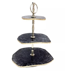 Handmade 3 <b>Tier</b> Uncut Resin <b>Cake</b> <b>Stand</b> for Dessert Display, Elegant Multi-Level Epoxy Serving Tray for Weddings, Parties, Events - Product Image 1