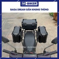 Sacs de Selle et Porte-Bagages pour Moto M-Biker Dream (Porte-Bagages Arrière + Cadre Latéral) en Acier Inoxydable, Design Cyberpunk, Fabrication CNC, Finition Pulvérisée