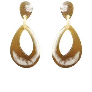 ต่างหูห้อยทำด้วยมือแบบคลาสสิกไม่ซ้ำใครทำจากธรรมชาติควายฮอร์นต่างหูรูปเขาควายหรูหราทำจากอินเดียโดย rfcrafts - Product Image 5