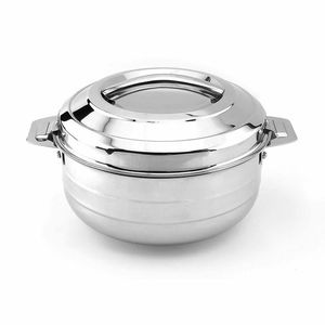 Casseroles élégantes avec bouton doré Ustensiles de cuisine tendance Hot Pot Casserole polie argentée brillante avec poignées - Product Image 6