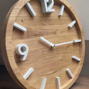 HORLOGE MURALE EN BOIS PLUS PERSONNALISÉE POUR UNE DÉCORATION MAISON ÉLÉGANTE Corps EN Bambou MODERNE avec Rosh Naturel pour les Occasions de Mariage - Product Image 5