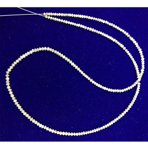 สร้อยคอลูกปัดเจียระไนเพชรธรรมชาติสีขาวสำหรับคอลเลกชันเครื่องประดับที่หรูหรา - Product Image 3