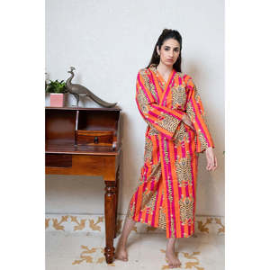 Robes Kimono en Coton Faits Main Respirantes Longueur Genou pour Femme – Élégance au Quotidien – Service OEM Disponible - Product Image 2