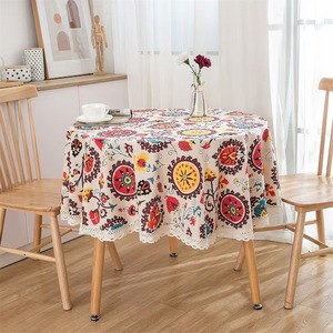 Best Quality Handmade Linen <b>Tablecloth</b> Long-Lasting and Solid Color for Coffee or Dinner Table Neat Edge Made in India - Product Image 4