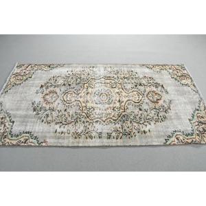 37x7.2 ft Turkish Vintage Patchwork Rug Eco-Friendly Southwestern <b>Wool</b> Area Rug with Latex Backing Gray <b>Brown</b> Medium Pile - Product Image 2