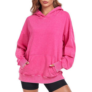 Ventes en gros de sweats à capuche en molleton surdimensionnés vintage pour femmes, taille plus, poids lourd, séchage rapide, 100% coton, style hip-hop, devant pour femmes - Product Image 1