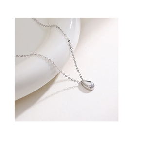 Delicado Collar de Cadena Clásica Plateada con Forma Suave para la Moda Diaria de la Mujer y para Regalos - Product Image 2