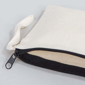 Simple Zippered Cotton Clutch Bag 8x6 Eco-Friendly Denim Cosmetic <b>Case</b> Eco-Friendly <b>Makeup</b> Organizer Bag - Product Image 4