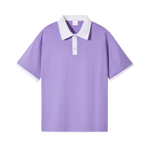 Camisetas Polo de Algodón Grueso de 240 g/m² para Hombre, Venta al por Mayor 2024, Camisetas de Manga Corta con Cierre, Diseño de Punto con Combinación de Colores - Product Image 1