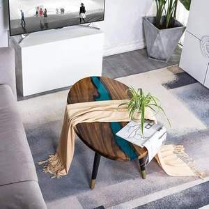 Living Room Luxury Handcrafted <b>Epoxy</b> <b>Resin</b> Rectangle Modern Waterproof Dining <b>Table</b> Acacia Wood <b>Top</b> Customizable Anniversary - Product Image 3