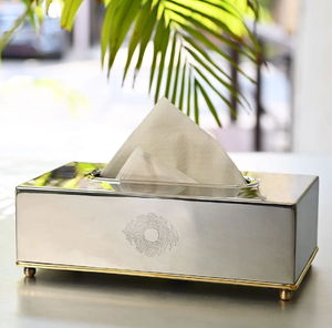 Boîtes de porte-mouchoirs en métal en laiton doré antique pour la cuisine à manger, nouveaux porte-serviettes conçus à des prix de gros moins chers - Product Image 4