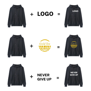 Sweat à capuche personnalisé, surdimensionné, lourd et vierge, avec logo personnalisé, sweats à capuche streetwear unis de haute qualité avec impression bouffante pour homme - Product Image 2