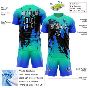 Maillots de football OEM avec design élégant, coutures à haute durabilité et intégration du logo du sponsor - Product Image 4