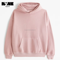 Sudadera con Capucha de Forro Polar Ecológico para Hombre, Diseño de Hombros Caídos con Acabado Lavado, Estilo Urbano, Corte Regular, 430 g/m²