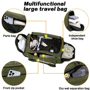 Mochila deportiva personalizada de lona de calidad superior MOQ bajo último diseño plegable con logotipo 50-70L de capacidad - Product Image 3