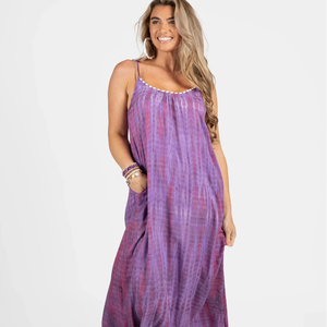 Vestido Maxi Bohemio Chic Tie Dye, Nuevo Modelo 2024, para Mujer, Casual, Estilo Gitano, Transpirable, de Rayón, con Botones, para Otoño, Bodas, Playa - Product Image 1