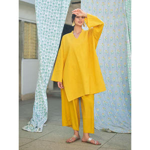 Ensemble court en coton pour femmes Amlie - Tenue de bureau unie en 2 pièces - Product Image 4