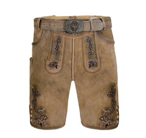 Lederhosen Genuine Goat Suede Leather Authentic German Shorts Octoberfest Outfit Bavarian Trachten Bordado Prendas - Product Image 6