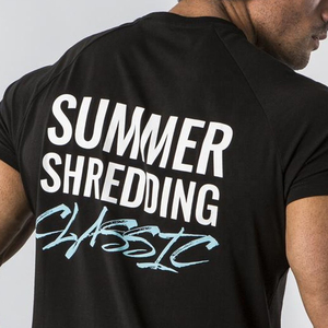 Camiseta de cuello redondo para hombre, Camiseta ancha de corte bajo con cuello redondo profundo, camiseta transpirable de talla grande, diseño en blanco - Product Image 4