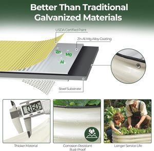 Wholesale <b>Metal</b> <b>Raised</b> Garden <b>Bed</b> Steel Outdoor Planter Box with Watering Function for Home Decoration Ready for Export Vietnam - Product Image 2