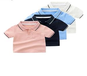 Tops Boy 100% Camisetas de algodón para niños Polo Neck Kid Boys Polo Shirt-Apropiado para niños y niñas - Product Image 1