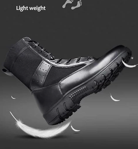 <b>Mens</b> Ceremonial Tactical Work Boots Lightweight Leather Motorcycle & Outdoor Boots - Product Image 6