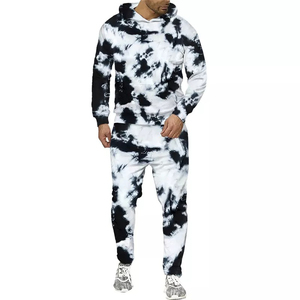 Venta al por mayor de los hombres Tie Dye chándal hombres transpirable sobre el tamaño personalizado Logo OEM diseño Jogging pantalones Tie Dye chándal hombres - Product Image 5