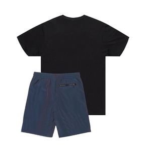 Ropa de hombre al por mayor de talla grande de dos piezas de tejido de punto casual pantalones cortos transpirables de talla grande Fitness hombres pantalones cortos conjunto - Product Image 4