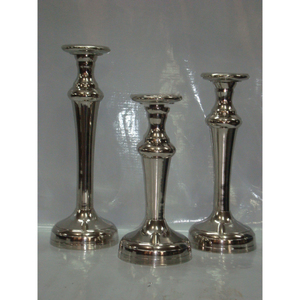 Soporte de vela de aluminio clásico, duradero, de Metal niquelado, decoración elegante para el hogar, candelabro artístico - Product Image 1