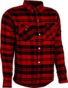 Mens Motorcycle Motorbike <b>Flannel</b> Shirt Lined With Safety Lining Biker <b>Jacket</b> CE Protection - Product Image 2