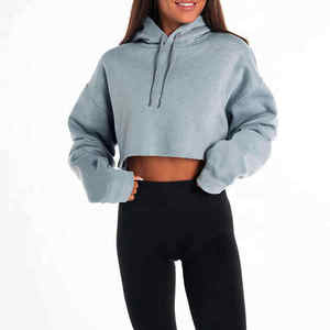 Sudadera con Capucha Personalizada con Logotipo, Ropa Deportiva de Invierno para Mujer, Sudadera con Capucha Corta, Conjunto de Sudadera con Capucha - Product Image 2