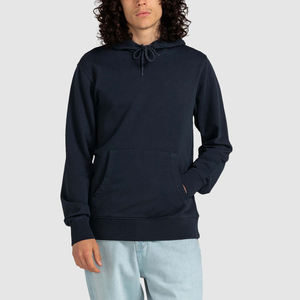 Sweat à capuche pour homme, gris chiné, ourlet arrondi, cordon de serrage, poche kangourou, streetwear décontracté, vêtements d'extérieur - Product Image 1