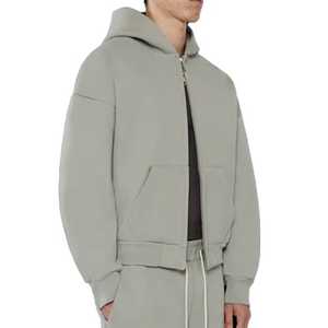 Conjunto de chándal de hombre de alta calidad Joggers boxy de pierna recta con cremallera holgada transpirable para la temporada de invierno - Product Image 6