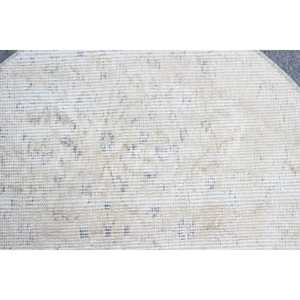 Tapis turc, tapis rond de 2,5 x 1,5 pieds, tapis persan blanc - Product Image 5