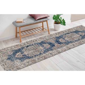 Tapis turc Oushak bleu marine : Tapis décoratif de style vintage, tapis fin non tissé - Product Image 5