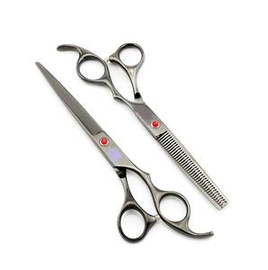 Ciseaux à cheveux droitiers de haute précision lame droite en acier inoxydable tranchante avec caractéristiques de barbier pour la coupe de cheveux - Product Image 3