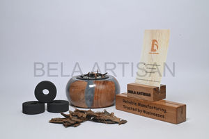 Wood Resin Censer & Thurible Mubkhar Incense <b>Burner</b> 2024 Gray Marble <b>Bakhoor</b> <b>Burner</b> Mini Smart Mubkhar for Gifts by Bela Artisan - Product Image 3