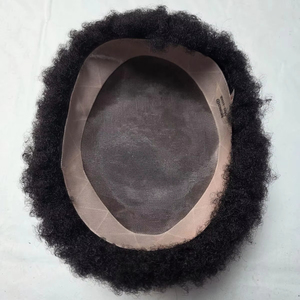 Perruque 100% cheveux humains indiens, style afro, toupet avec vague profonde lâche et vague naturelle, imperméable, Taz Hairb BD Mono Base - Product Image 1