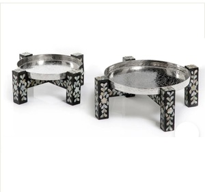 Hammered Design Fruit <b>Cake</b> Server Event & Birthday Party Celebration <b>Stands</b> <b>Set</b> Of Two In Customized design At Lowest Price - Product Image 1
