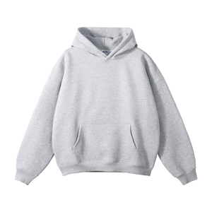 Nylon/coton vierge épais polaire poids lourd surdimensionné impression personnalisée Logo femmes solide broderie Badge sweats à capuche - Product Image 2