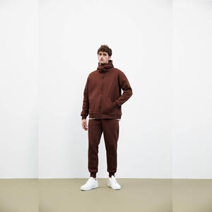 Unisex personalizable peso pesado acampanado algodón polar chándal apenado parche bordado invierno impreso cremallera 100% algodón - Product Image 2