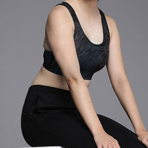 Sujetador Deportivo Premium para Mujer, Spandex/Nailon, Transpirable, Talla Grande, Simple, Alto Soporte, Sin Costuras - Product Image 4