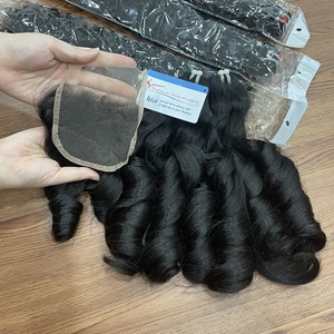 BEST SELLING PRODUCT !! Weft <b>Hair</b> Extension Natural Wavy Unprocessed <b>Hair</b> Bundles 100% Raw <b>Hair</b> No Synthetic No <b>Fiber</b> - Product Image 6