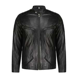 Chaquetas de cuero transpirables 100% para hombre, estilo cómodo con cremallera y cuello levantado, ropa informal para invierno - Product Image 2