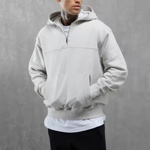 Sudaderas con Capucha para Hombre de Alta Calidad, Gruesas, de Algodón Transpirable y Sostenible, 400g, Hombros Caídos, con Cierre, Tallas Grandes - Product Image 1